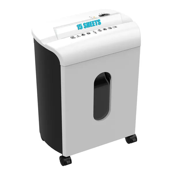 Paper Shredder, P-4 Security Level,15-Sheet Cross Cut With 5.8-Gallon Pull Out Bin