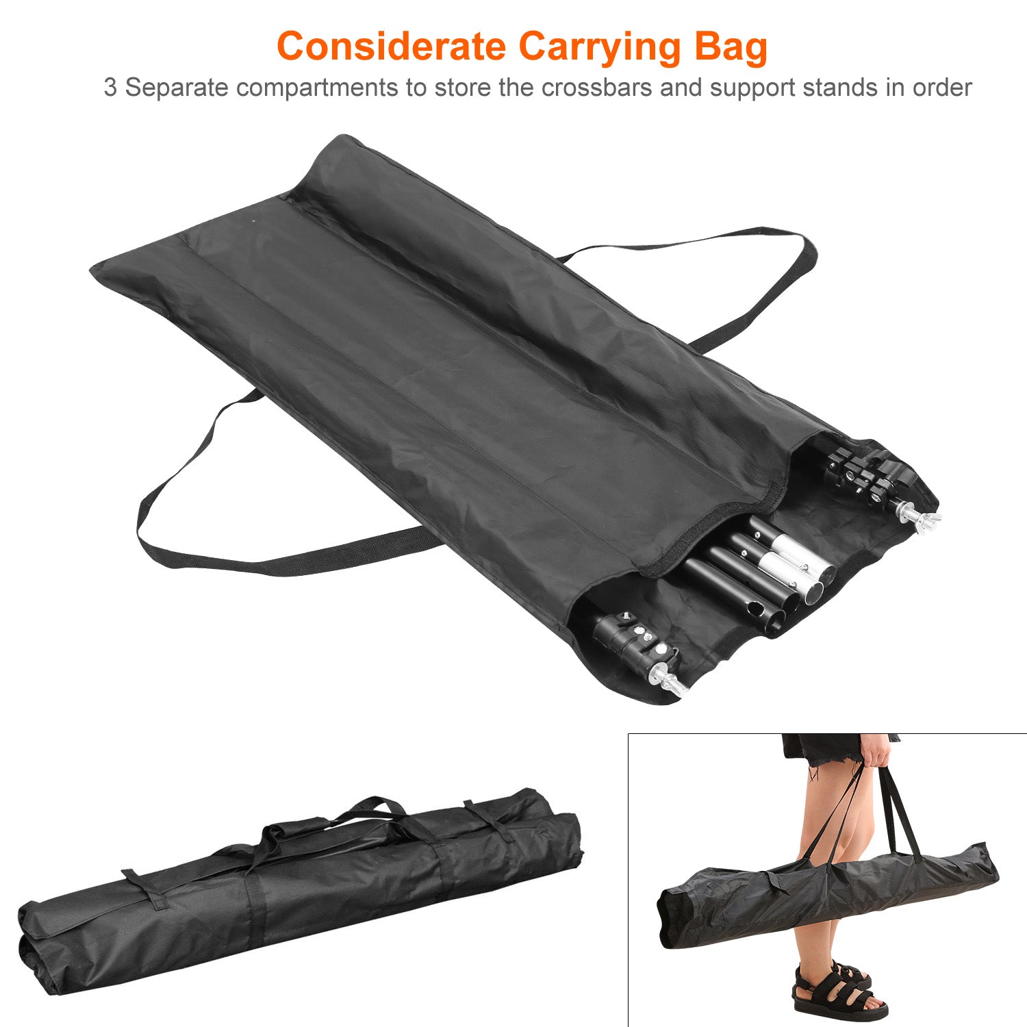 6.5 X 10ft Photo Video Backdrop Stand Adjustable Heavy Duty Set With Carrying Bag Clamps
