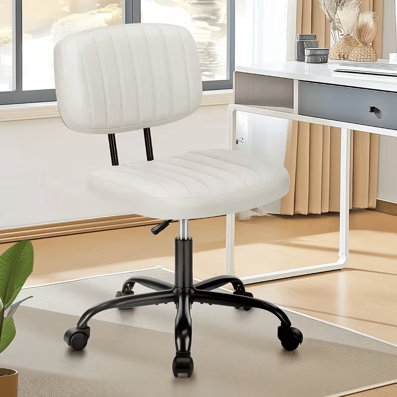 Adjustable Height Armless Office Desk Chair