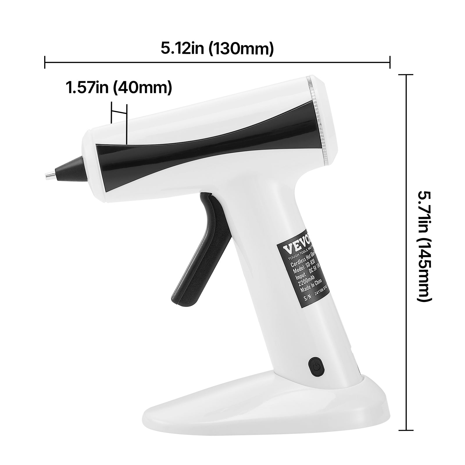 VEVOR Hot Glue Gun, Rechargeable Mini Wireless