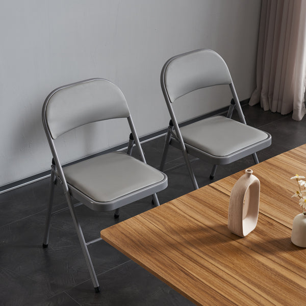 4pcs Simple Leather PVC Steel Pipe Exhibition Chairs