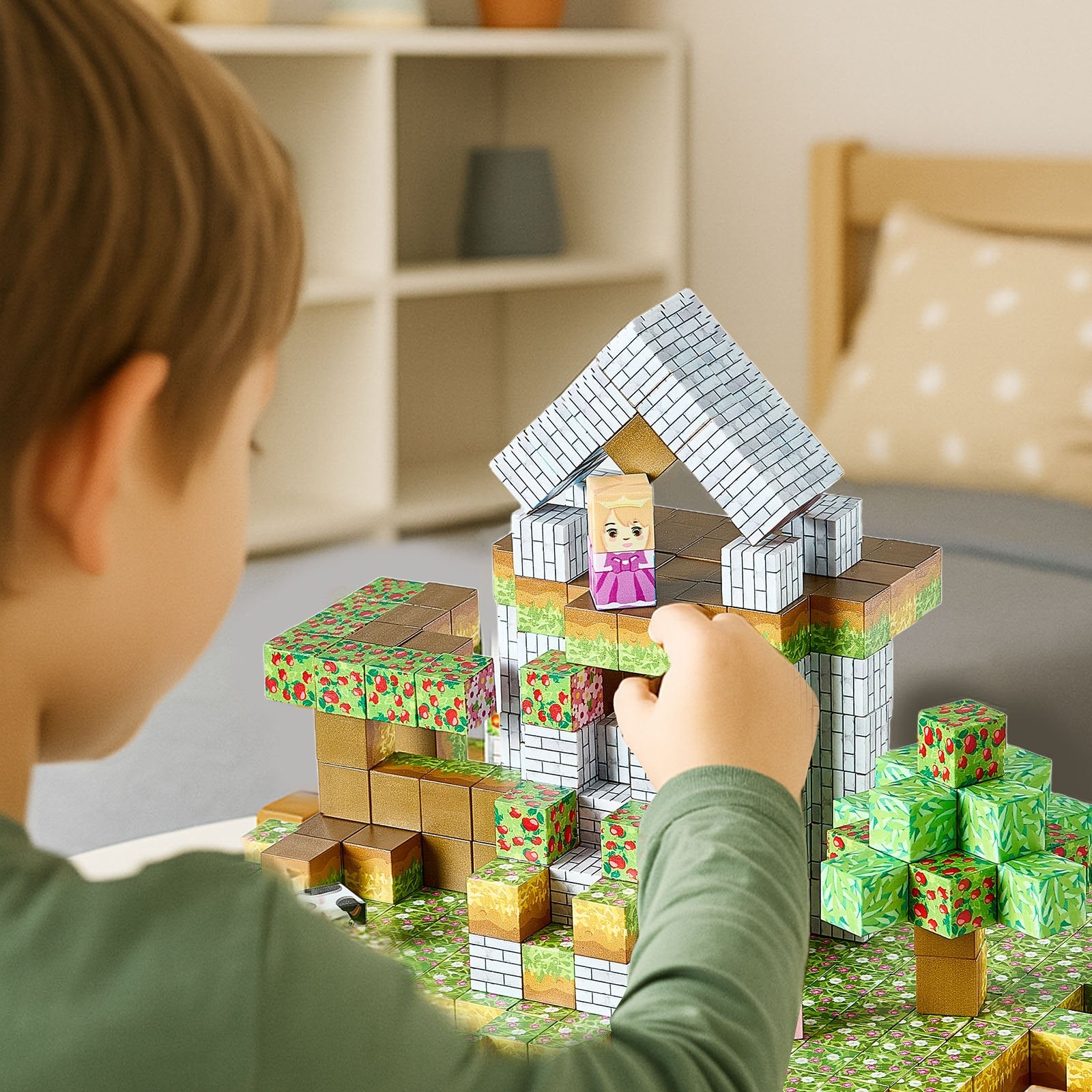 Magnetic Blocks 150 PCS Forest Castle Set STEM Montessori Sensory Educational Toys