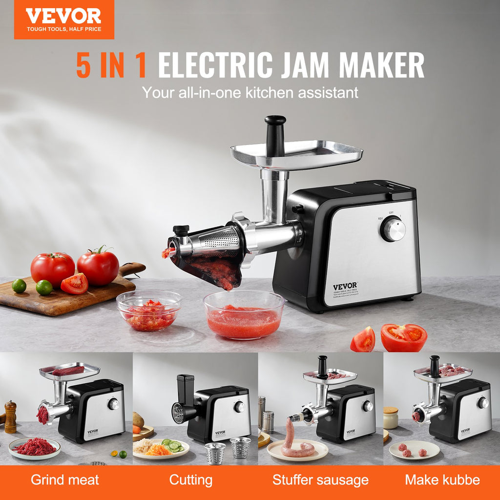 VEVOR 4.9 LBS Min Electric Tomato Strainer 500W Tomato Sauce Maker
