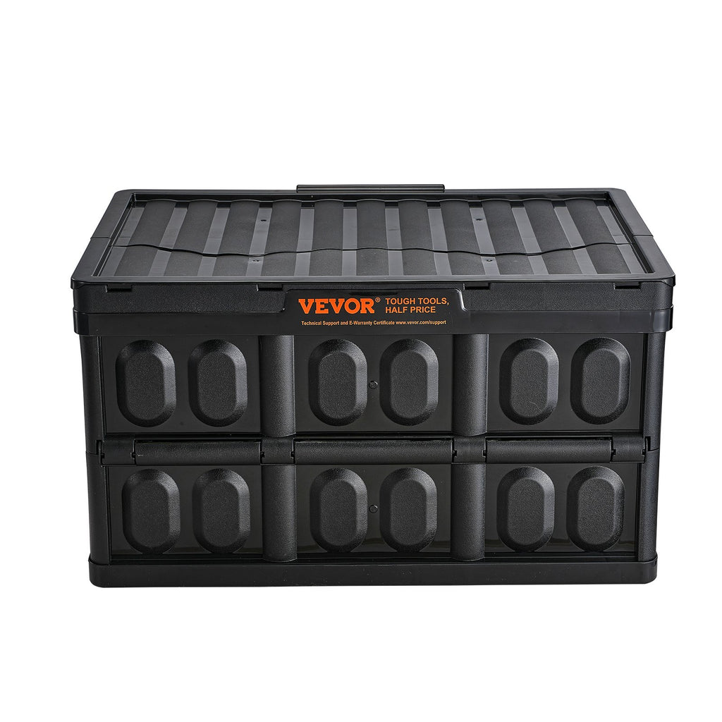 Collapsible Storage Bins With Lids, 45L 3 Pack Crates With Handles, Large Heavy Duty Containers