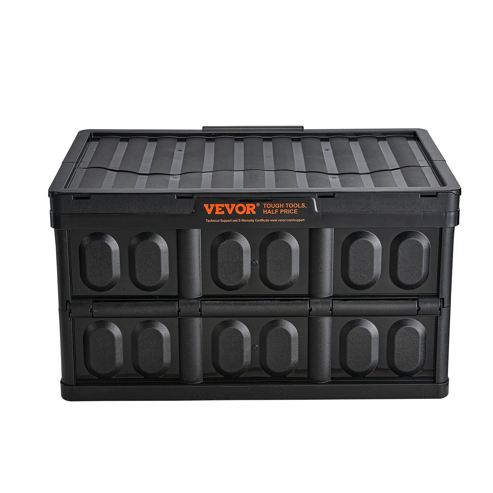 Collapsible Storage Bins With Lids, 45L 3 Pack Crates With Handles, Large Heavy Duty Containers