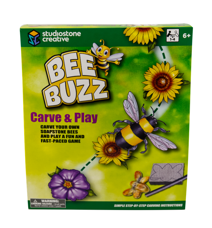 Bee Buzz Game Soapstone Carving Kit for Kids