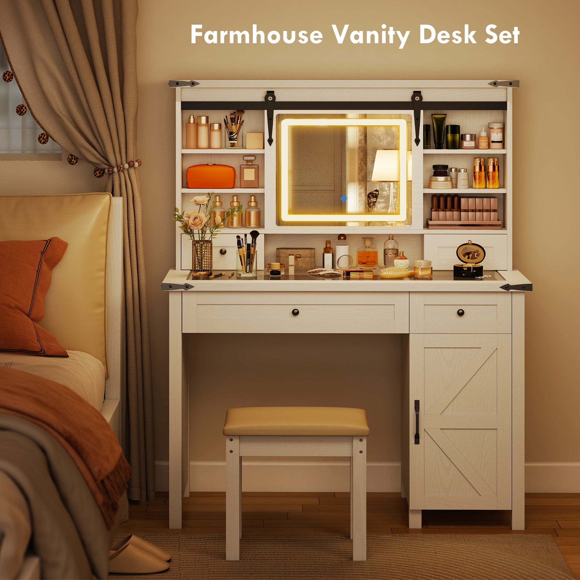 Multi-Use Desk With Stool