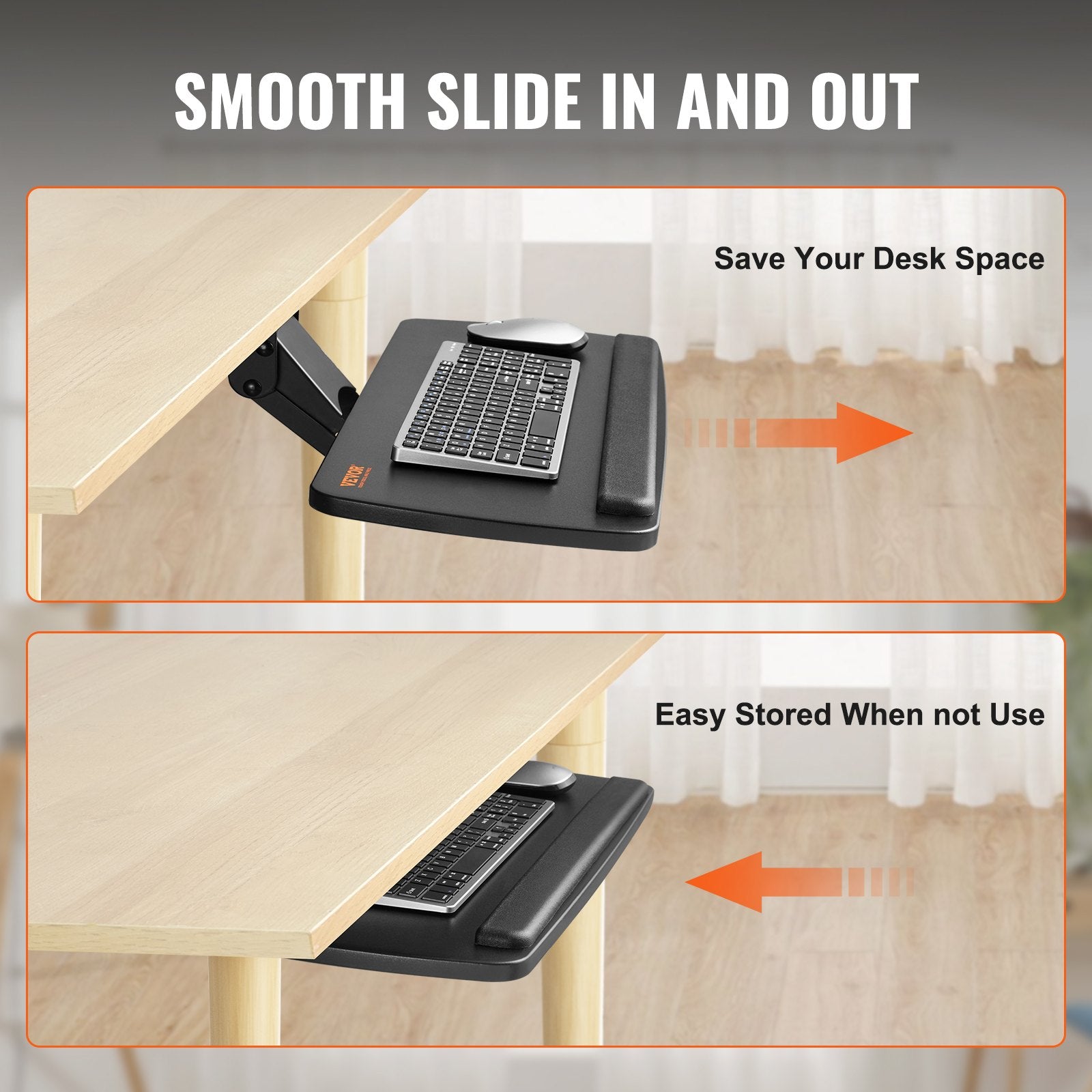 Keyboard Tray Under Desk Adjustable Height And Angle