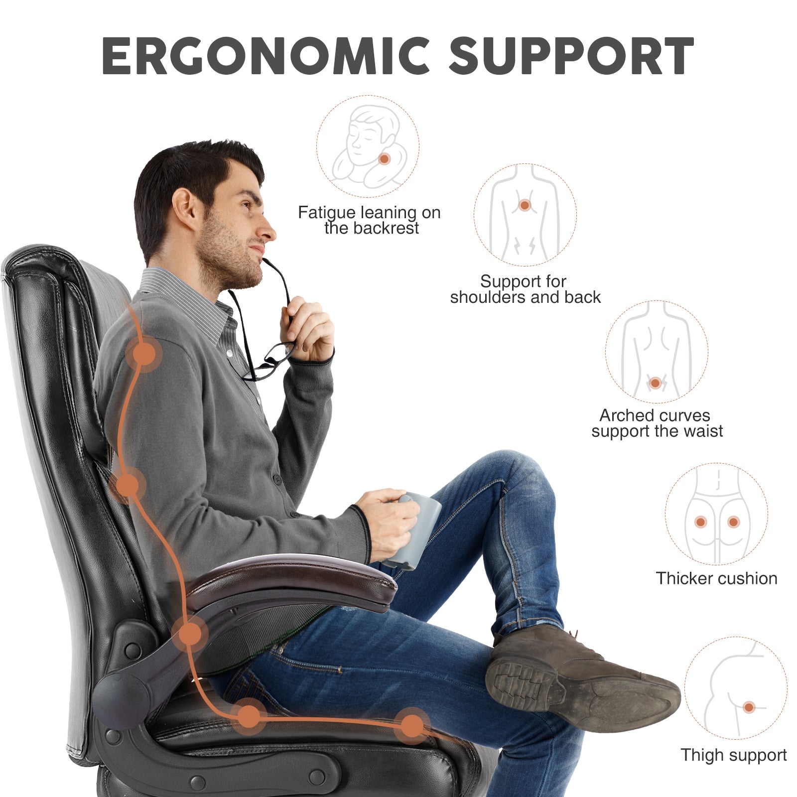 PU Leather Office Chair