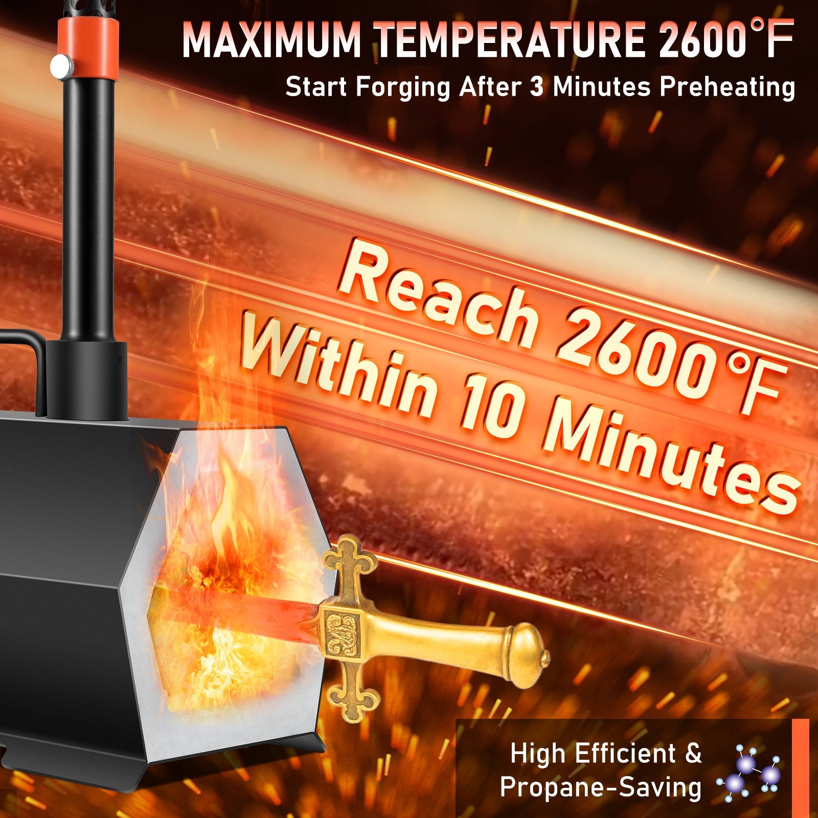 Propane Forge Portable, Double Burner Tool And Knife Making