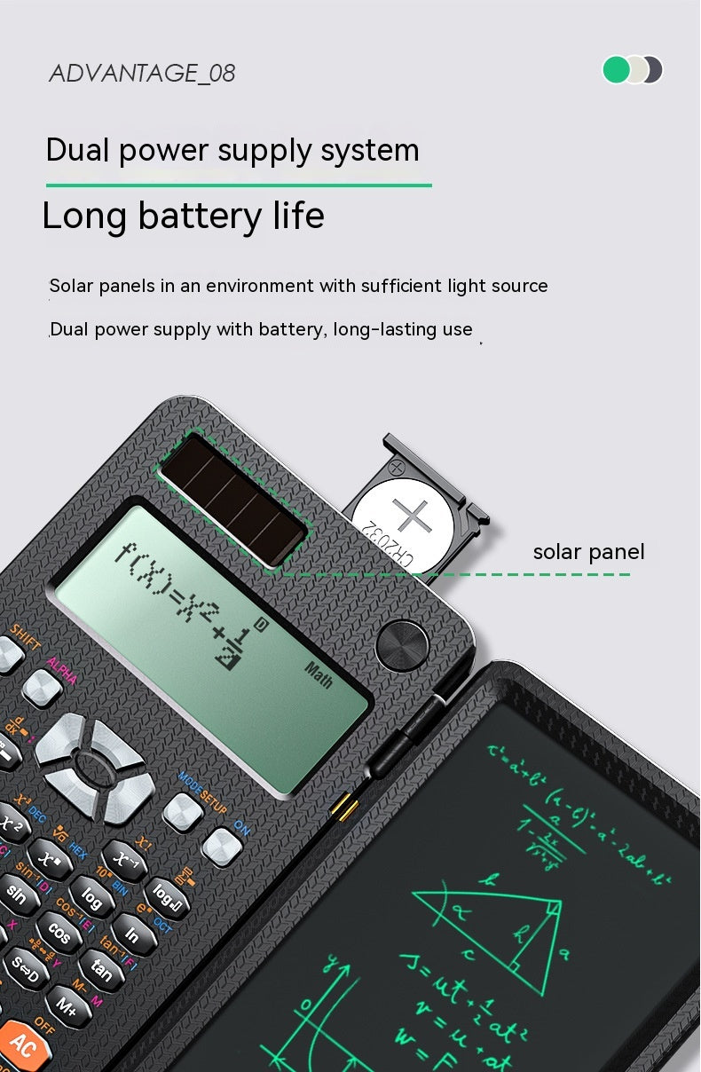 2 In 1 Foldable Scientific Calculator Handwriting Tablet With Learning Function