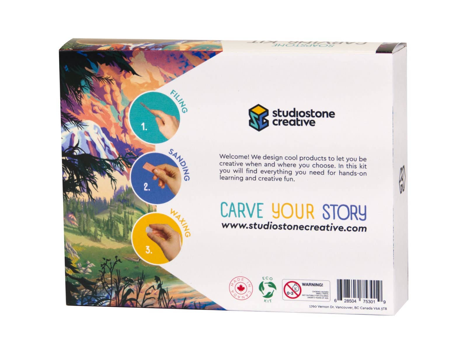 Cat Soapstone Carving Kit for Kids