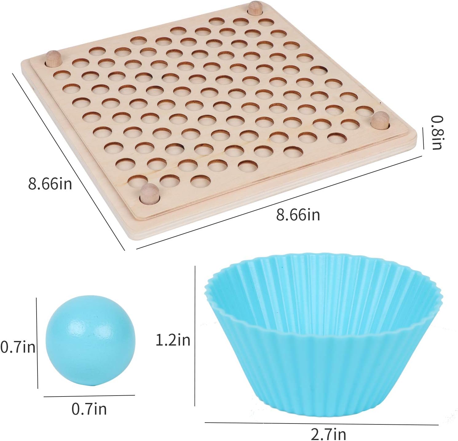 Wooden Peg Board Montessori Learning Game