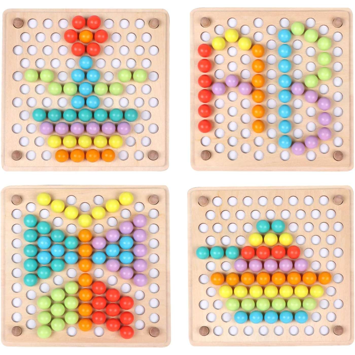 Wooden Peg Board Montessori Learning Game