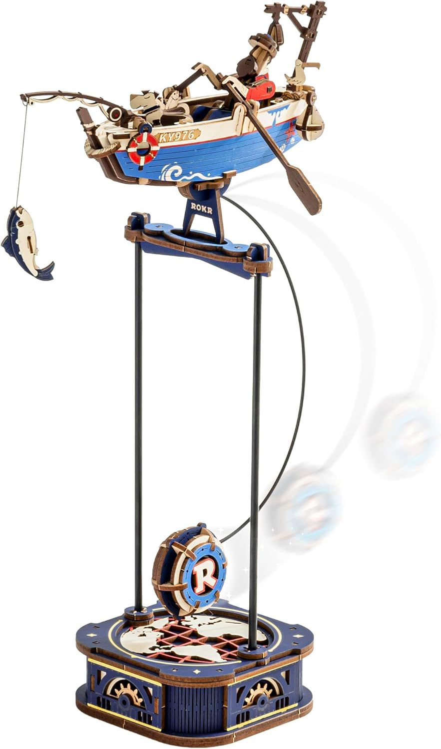 3D Wooden Puzzle Kit - Gravity Swing Series With Moving Mechanism, Challenging DIY Building Project