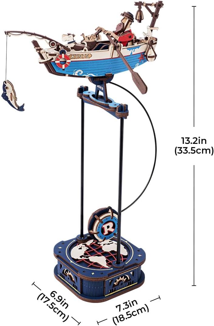 3D Wooden Puzzle Kit - Gravity Swing Series With Moving Mechanism, Challenging DIY Building Project