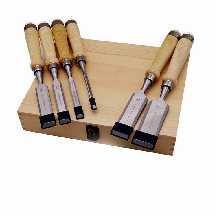 6 Piece Wood Handle Chisels Woodworking Set Woodworking Tools