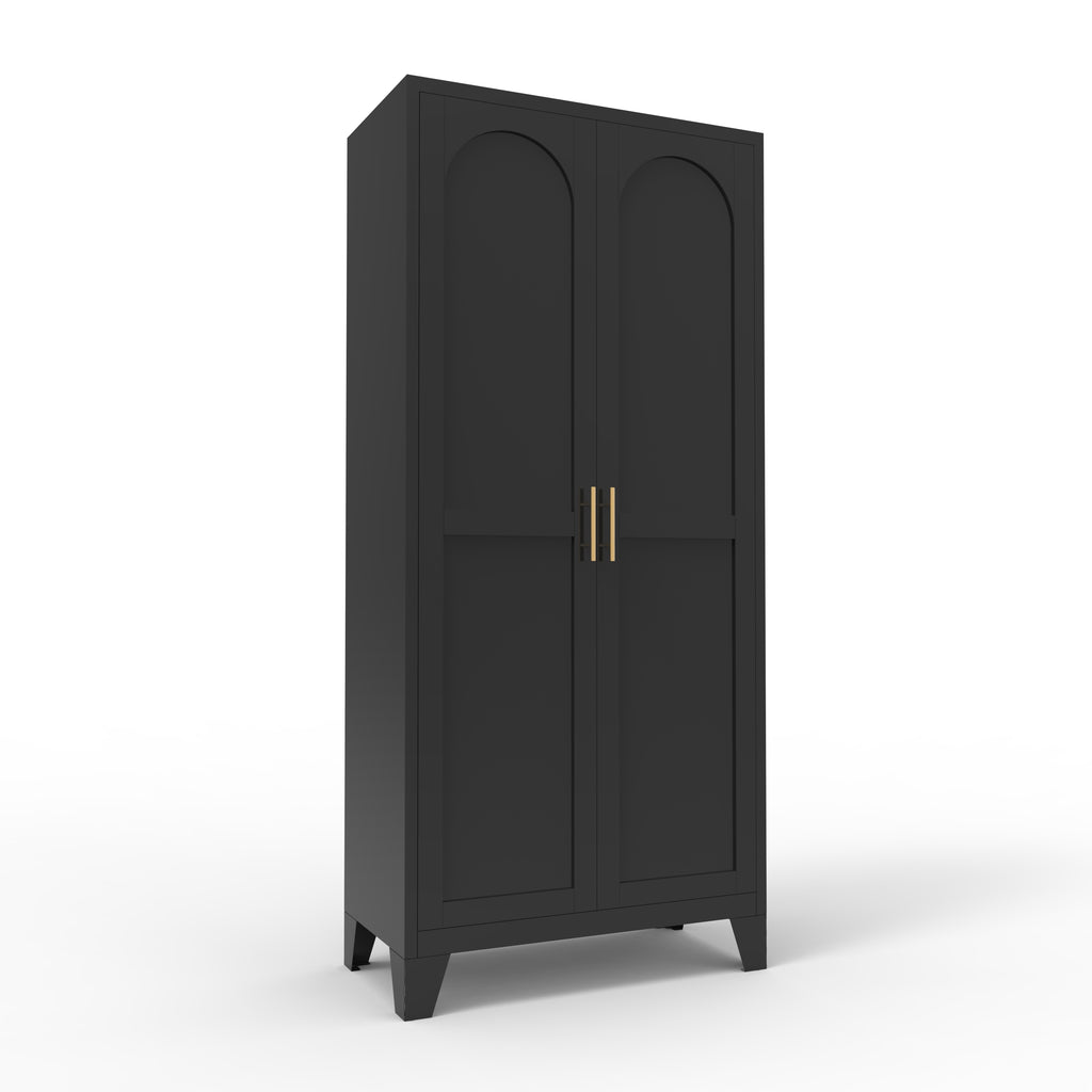 71'' Metal Storage Cabinet With 2 Doors And Adjustable Shelves
