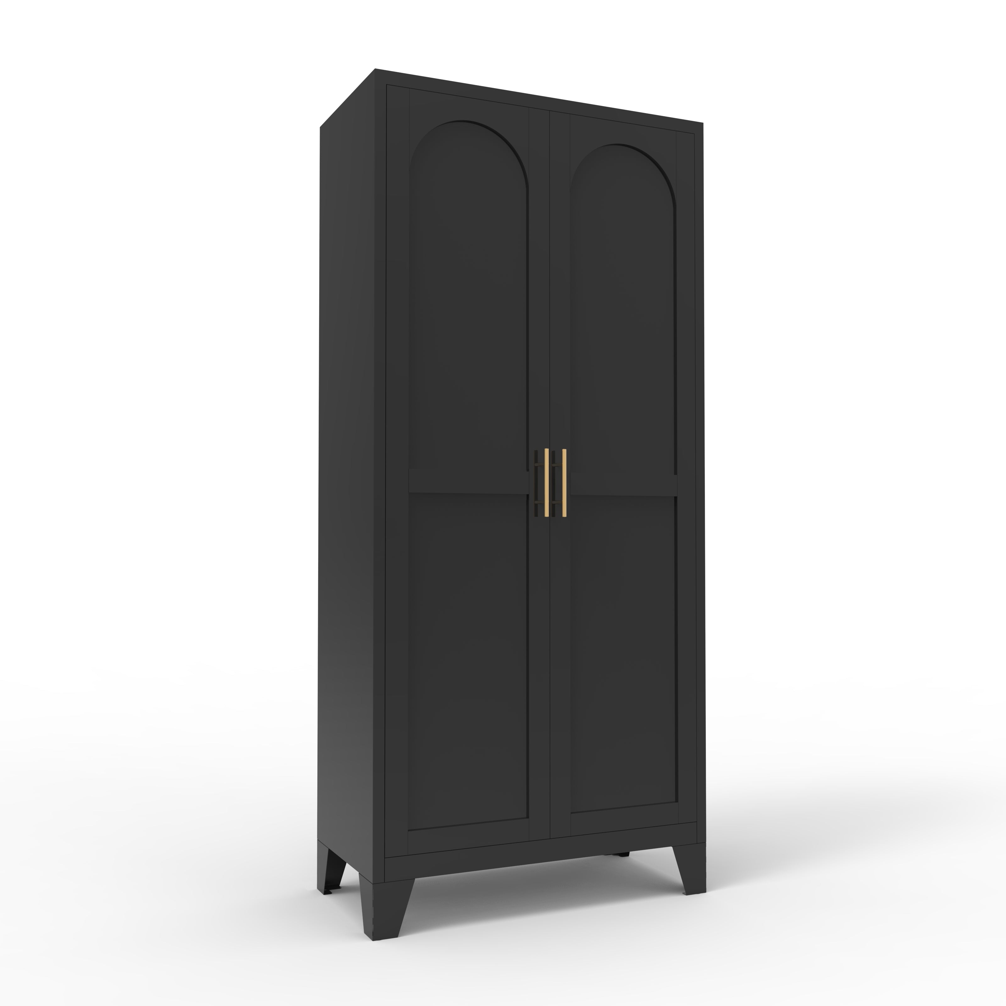71'' Metal Storage Cabinet With 2 Doors And Adjustable Shelves