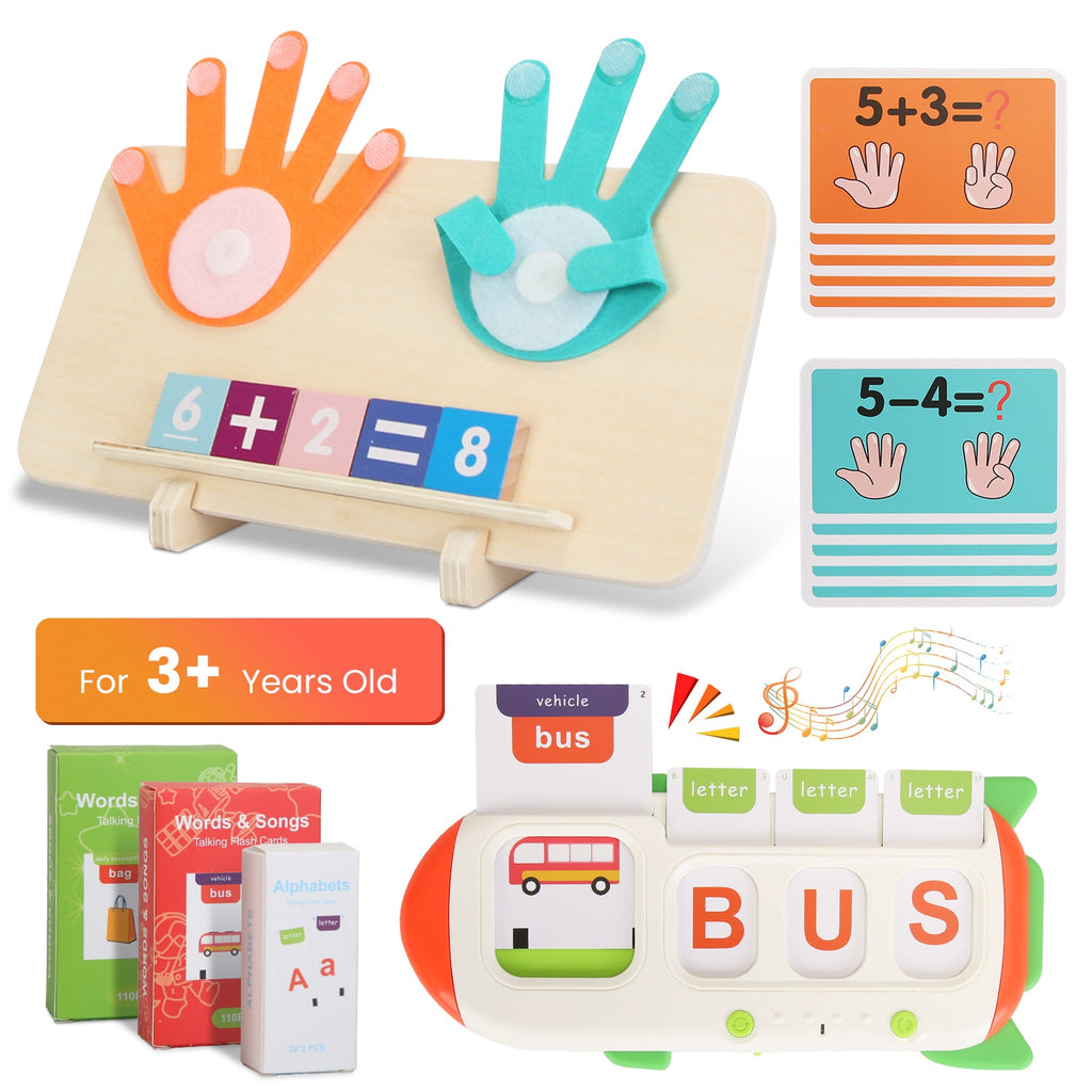Talking Flash Cards And Finger Counting Math Board Interactive Learning Numbers Alphabet Words Songs