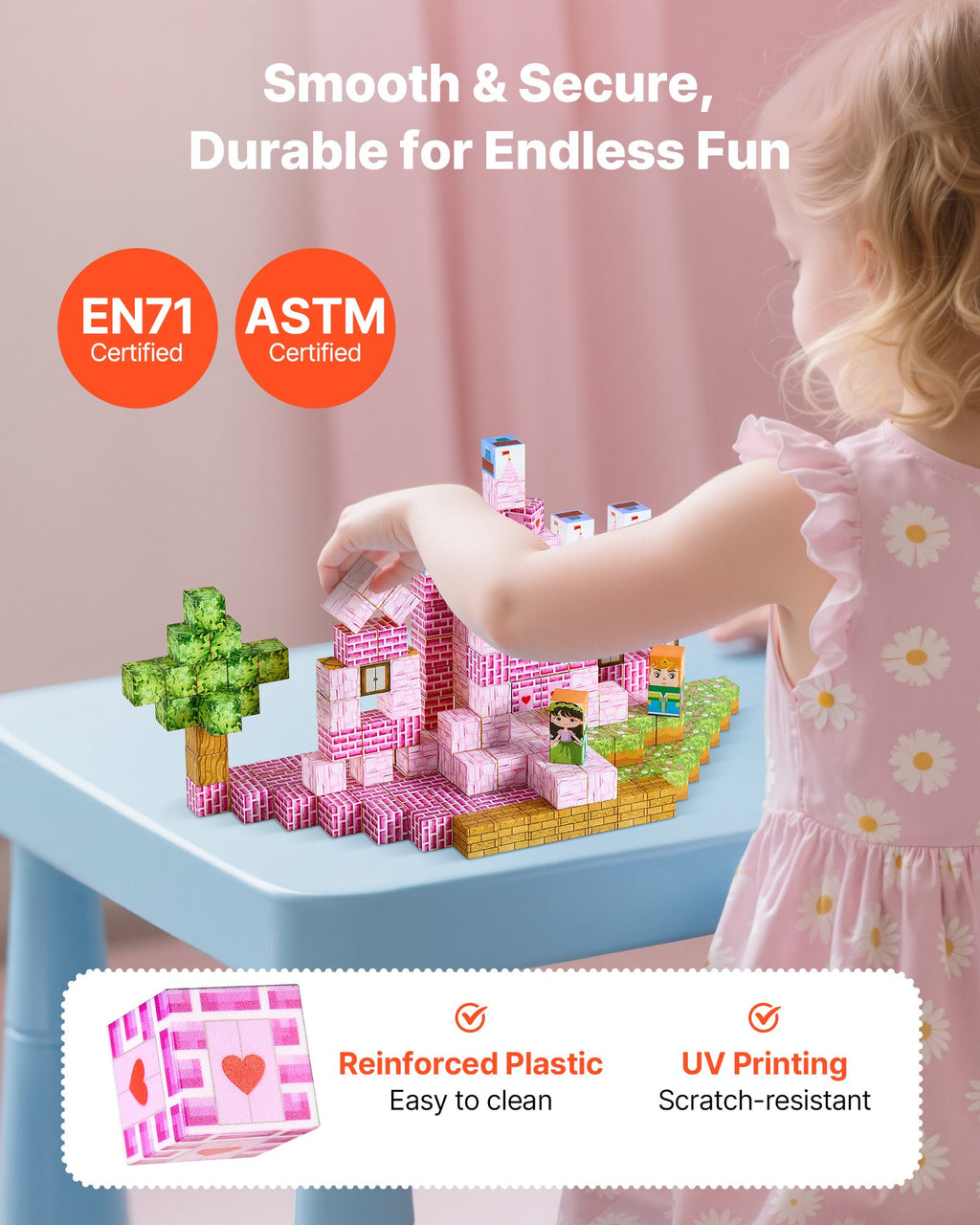 Magnetic Blocks 100 PCS Princess Castle Set STEM Montessori Sensory Educational Toys