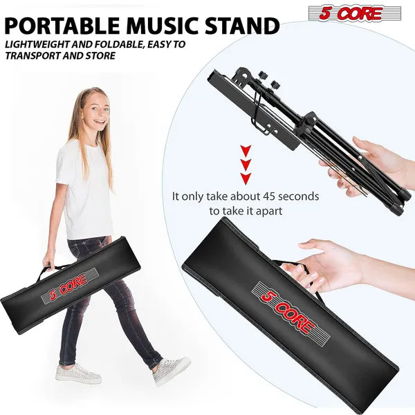 5 Core Music Stand Adjustable