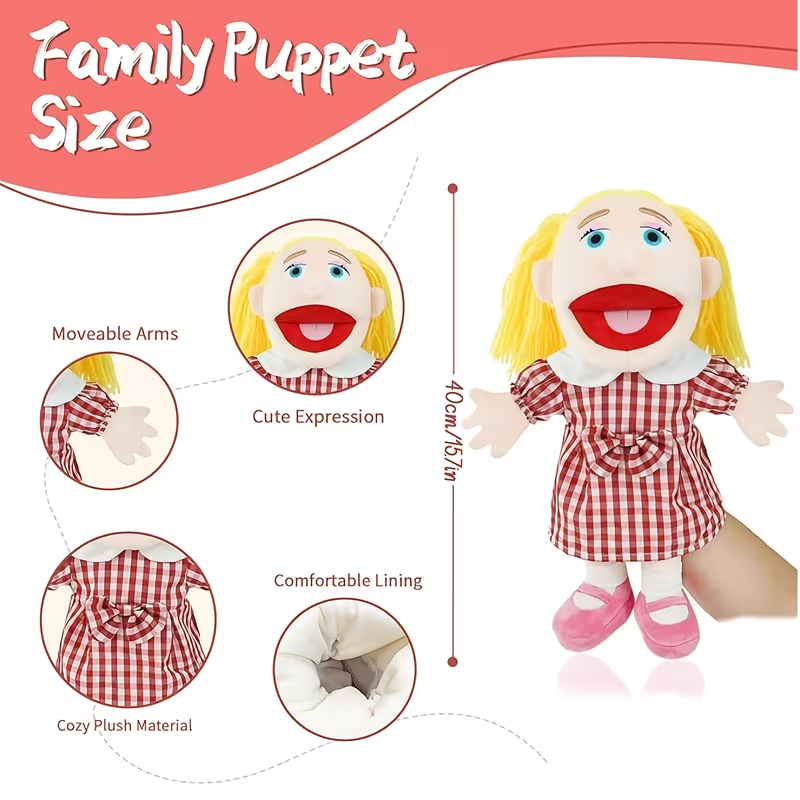 Educational Hand Puppet for Storytelling Grandpa