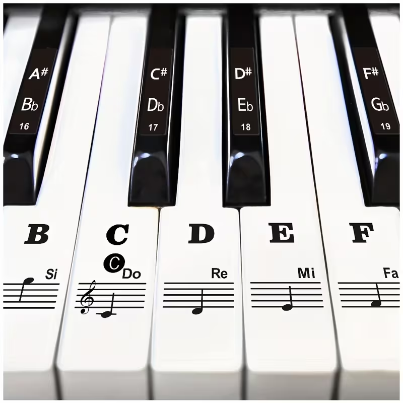 Piano Key Stickers (Removable)