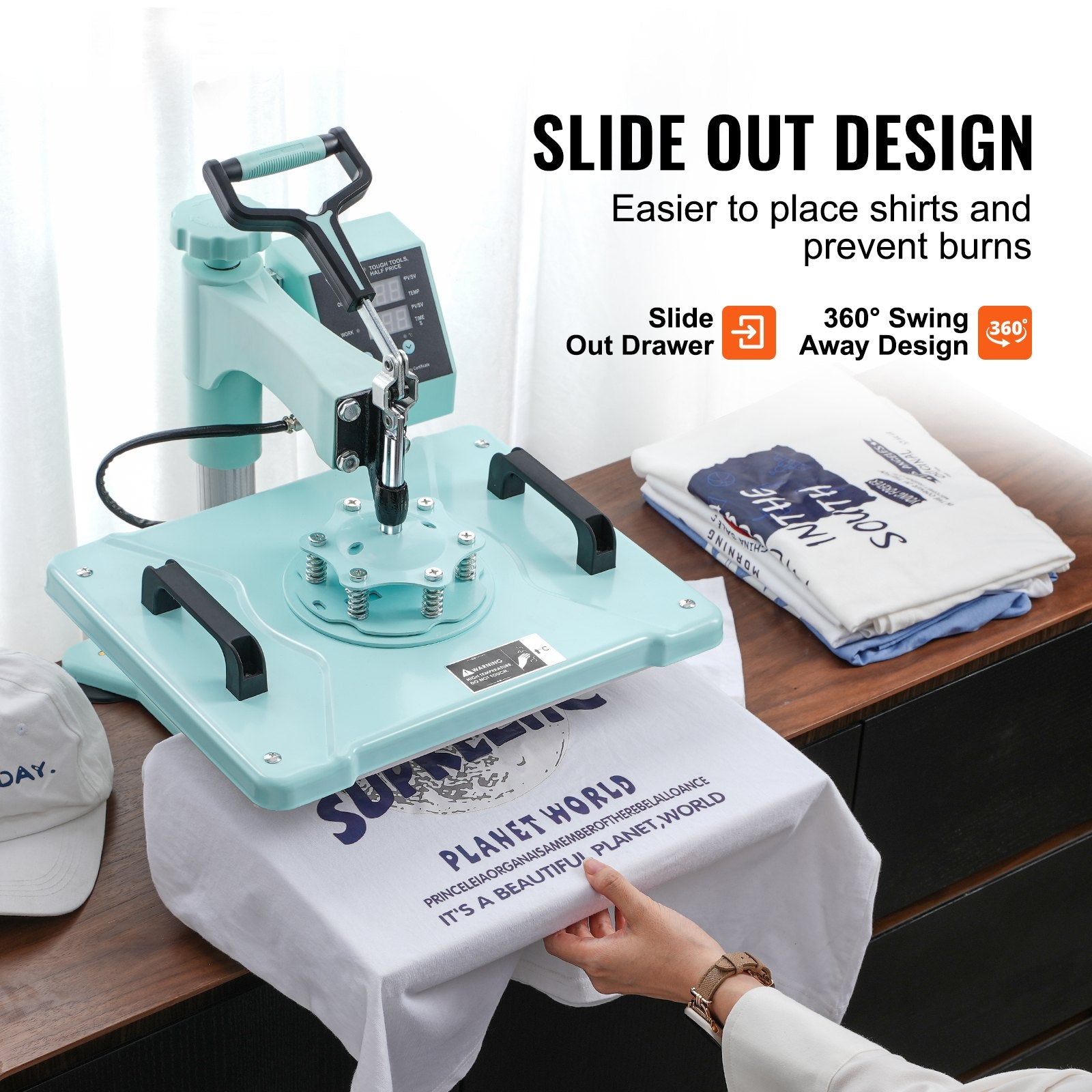 Heat Press Machine 12x15 In 5 In 1 With 30oz Tumbler Press