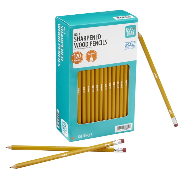 No. 2 Sharpened Wood Pencils 120 Count