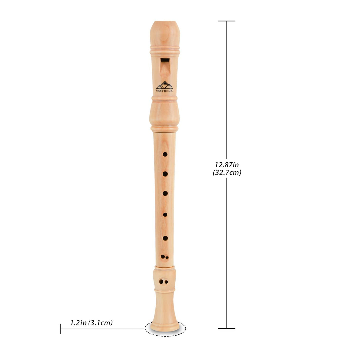 Eastrock 3 Piece Baroque Style Soprano Recorder Instrument C Key with Case