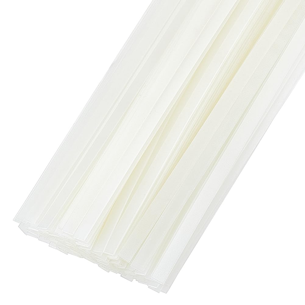 120Pcs White Thermal Glue Strips, 11.2x0.2inch Long Thermal Pictures Binding Glue Strips for Albums Crafts Textbook Books, 1mm Thick