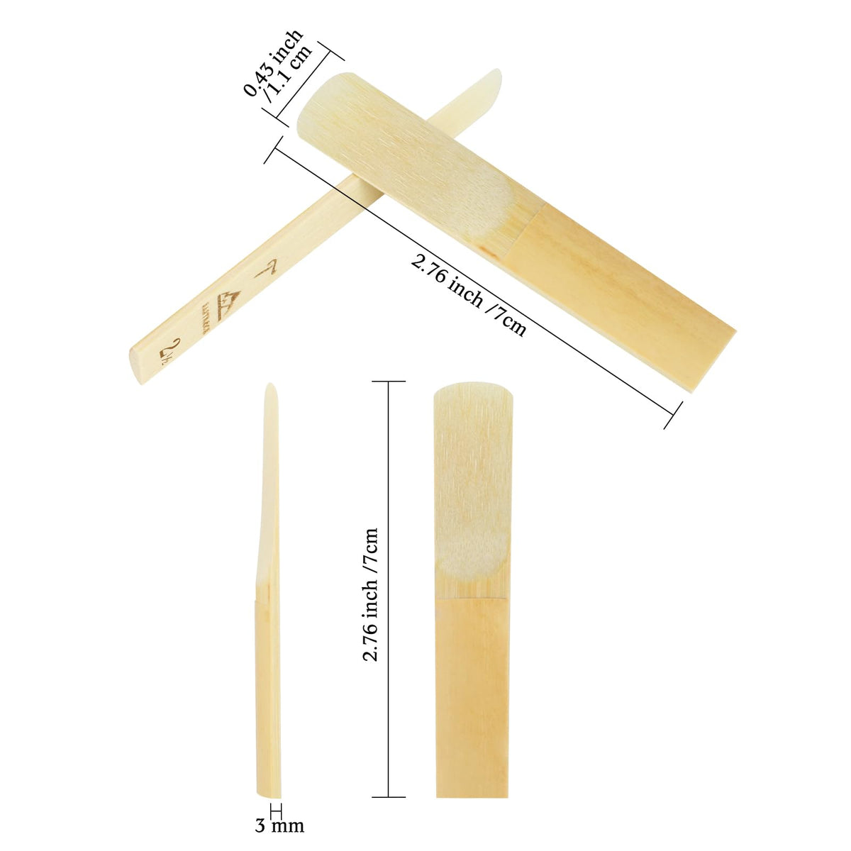 EASTROCK Bb Clarinet Reeds 2.5 10 Pack