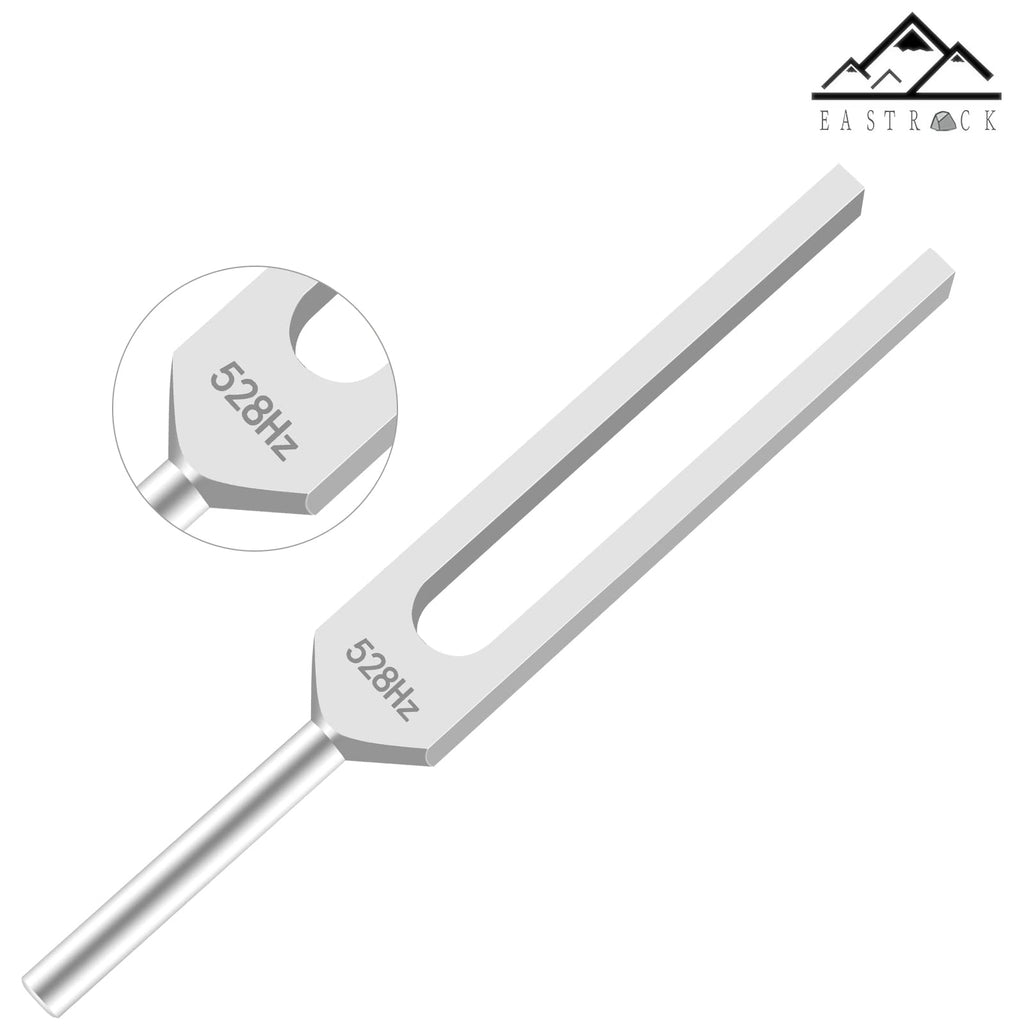 EASTROCK 528 Hz Tuning Fork with Silicone Hammer and Cleaning Cloth