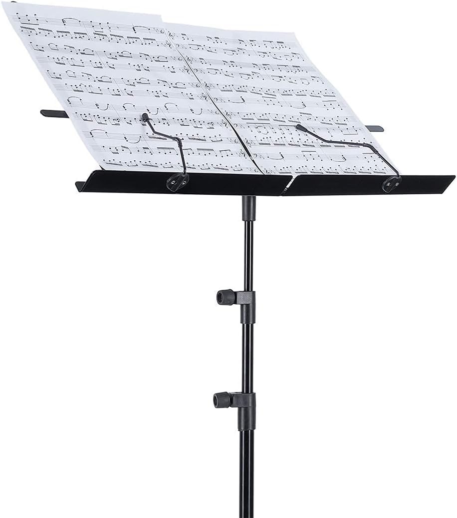 EASTROCK Foldable Sheet Music Stand, 28"-54" Adjustable Height