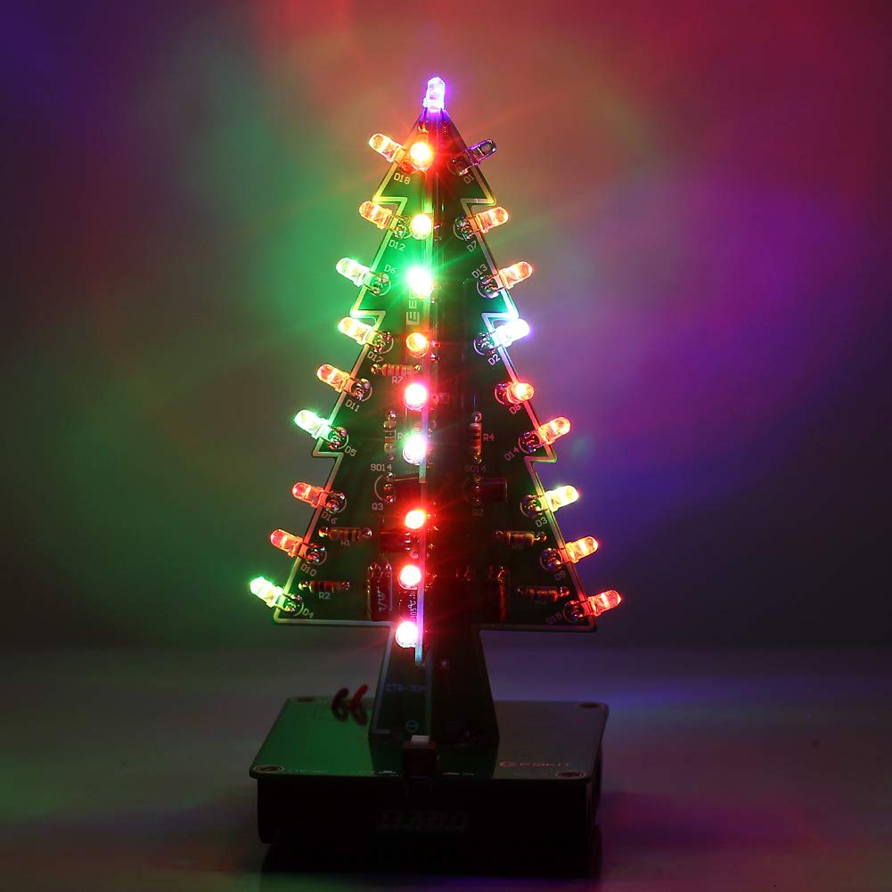 3D LED Christmas Tree Soldering Kit – DIY Electronics STEM Project with 36 RGB Lights