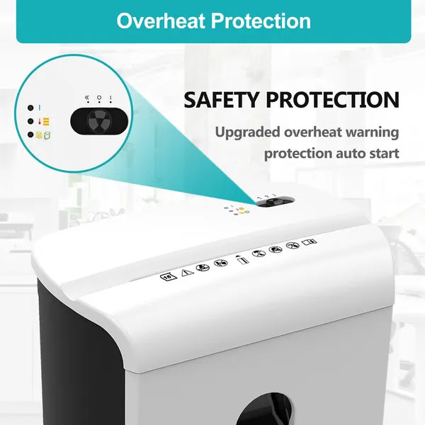 Paper Shredder, P-4 Security Level,15-Sheet Cross Cut With 5.8-Gallon Pull Out Bin