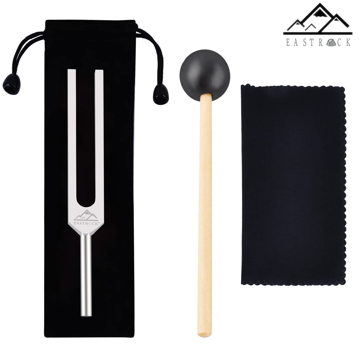 EASTROCK 528 Hz Tuning Fork with Silicone Hammer and Cleaning Cloth