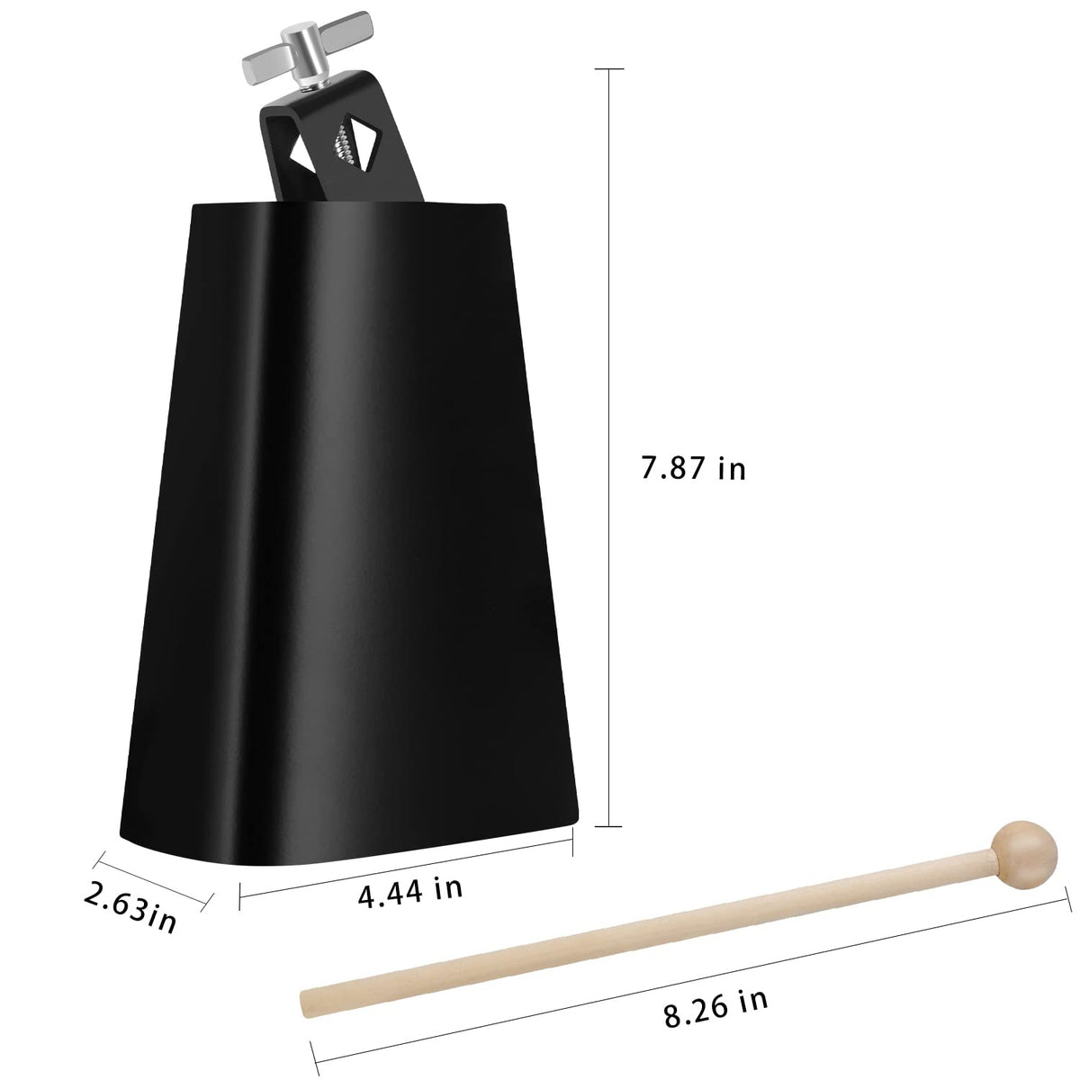 Eastrock 6 inch Cow Bells Noise Makers Hand Percussion with Stick