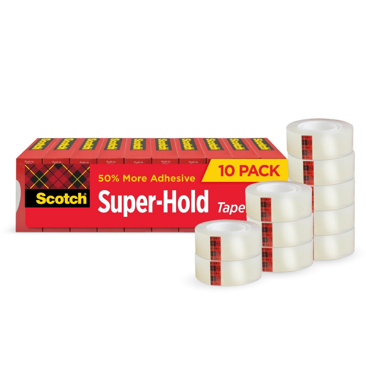 Scotch Super-Hold Tape, 10 Rolls, 3/4 x 800 Inches