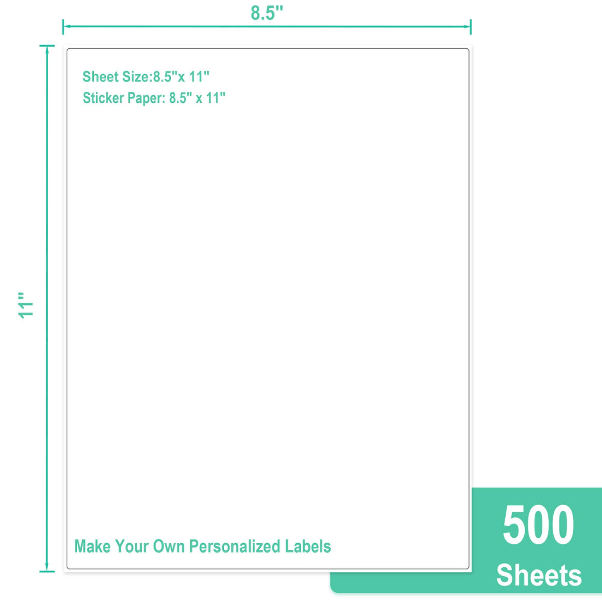 Sticker Paper Label Paper 500 Matte Sheets