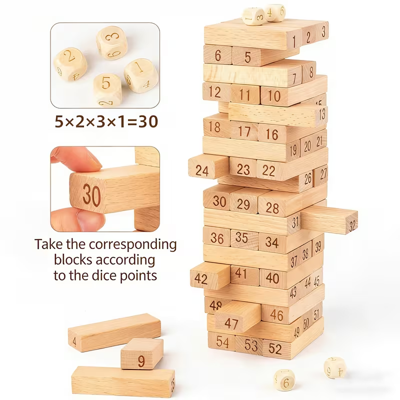 Building Block Number Stacking Edcational Strategy Game