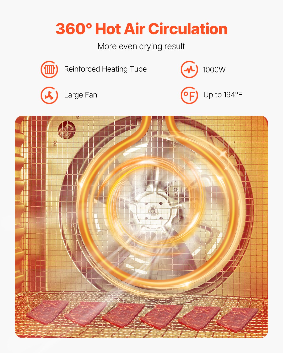 10 Trays Food Dehydrator Machine Stainless Steel 1000W Jerky Meat Fruit Drying