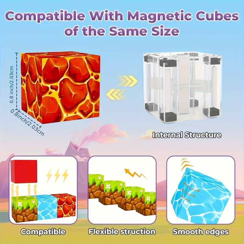 100pcs Magnetic Castle Stem Building Blocks