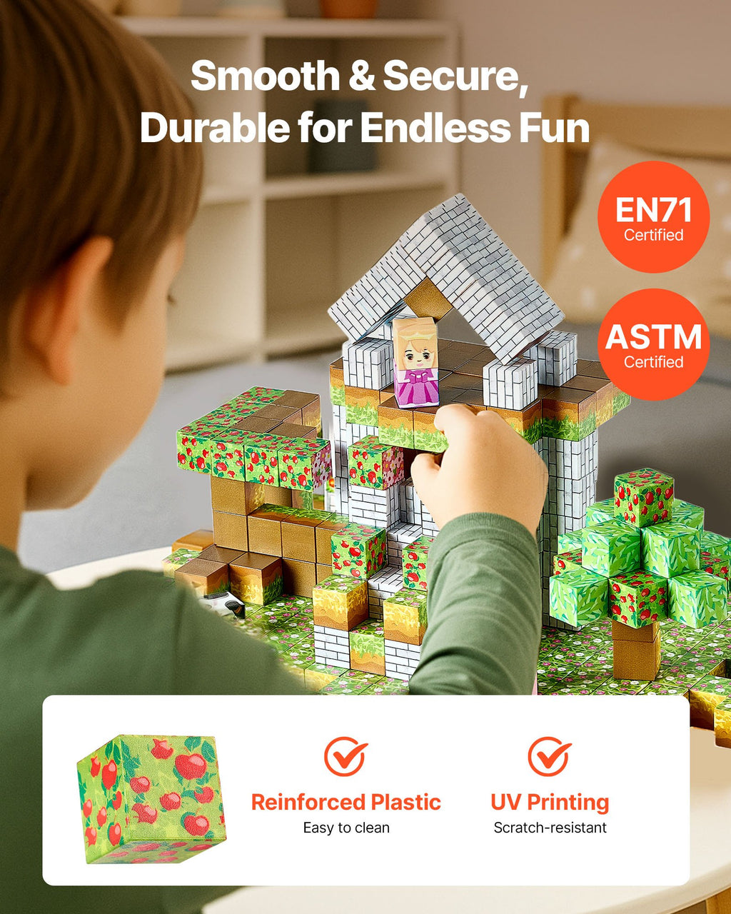 Magnetic Blocks 150 PCS Forest Castle Set STEM Montessori Sensory Educational Toys