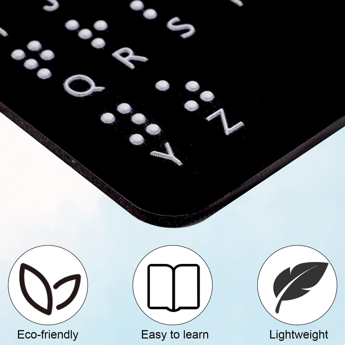 Braille Alphabet Learning Board – Tactile Raised Dot Educational Chart for Beginners
