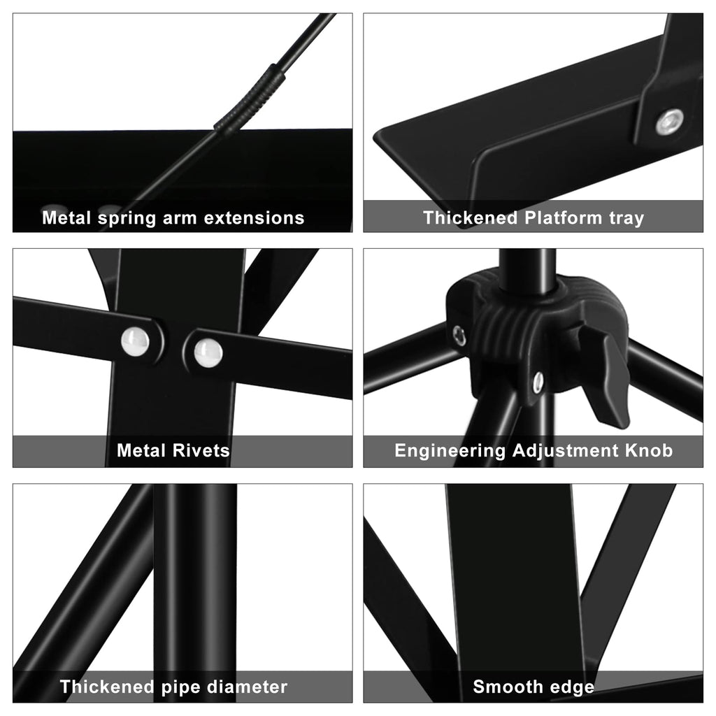 EASTROCK Foldable Sheet Music Stand, 28"-54" Adjustable Height