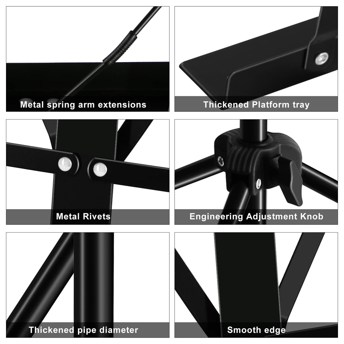 EASTROCK Foldable Sheet Music Stand, 28"-54" Adjustable Height