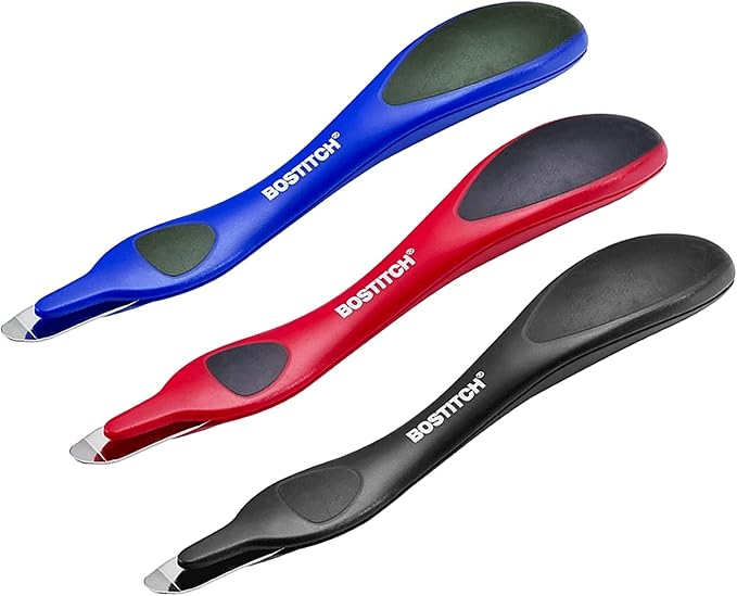 Bostitch Professional Magnetic Easy Staple Remover, Primary Colors, 3 Pack