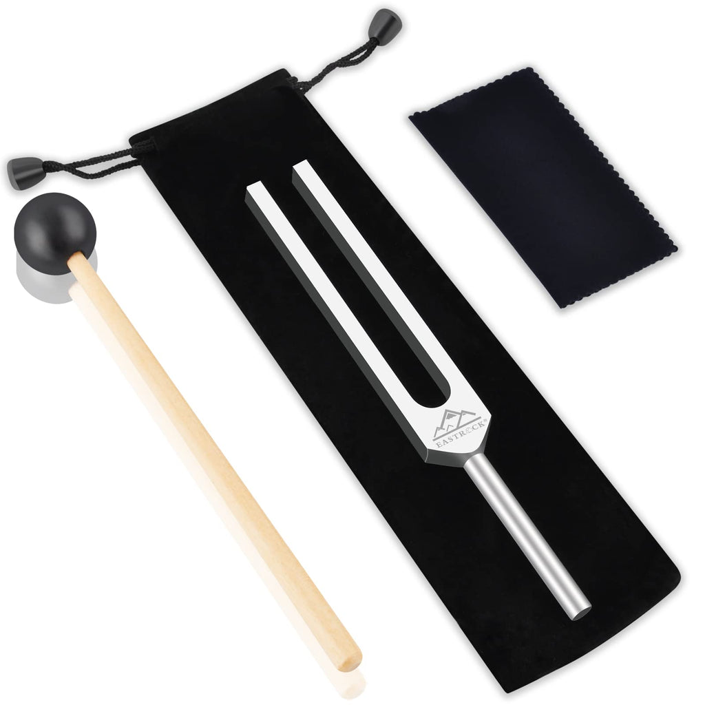 EASTROCK 528 Hz Tuning Fork with Silicone Hammer and Cleaning Cloth
